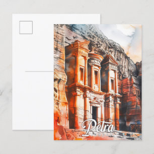 Petra Jordan Waterverf Schilderij Reizen Briefkaart