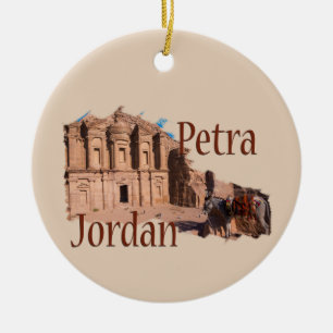Petra, Jordanië: Het klooster Keramisch Ornament