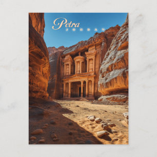 Petra, Jordanië: Iconische Red Rock Tempel Briefkaart