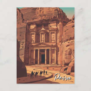 Petra Jordanië Reizen Briefkaart