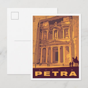 Petra Jordanië Vintage Reizen  Briefkaart