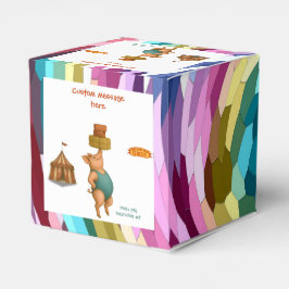 Petra pig balancing act bedankdoosjes