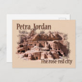 Petra: Roos Red City Briefkaart (Voorkant / Achterkant)