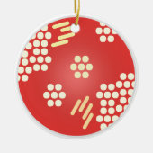 Petri Dish Agar Bord Microbe Microbiologie Docent Keramisch Ornament (Voorkant)