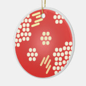 Petri Dish Agar Bord Microbe Microbiologie Docent Keramisch Ornament (Links)