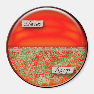 Petri Dish Clean/Dirty Dishwasher Magnet Magneet