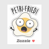 Petri-gebakken Grappige Gefrituurde Ei Pun Sticker (Vel)