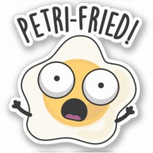 Petri-gebakken Grappige Gefrituurde Ei Pun Sticker