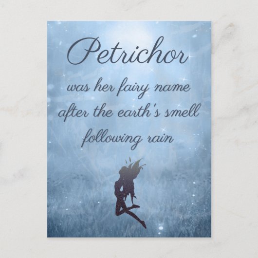 Petrichor Rain Fairy Whimsical Style Briefkaart (Voorkant)