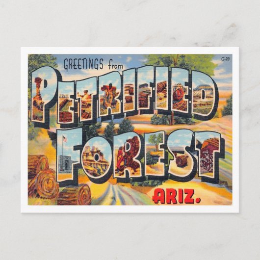 Petrified Forest, Arizona  Big Letters Briefkaart (Voorkant)