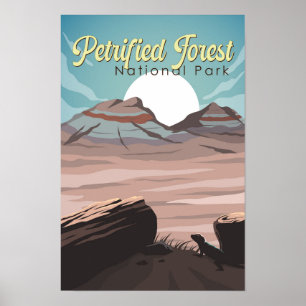 Petrified Forest National Park Illustratie Reizen Poster