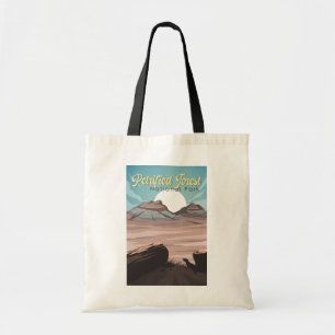 Petrified Forest National Park Illustratie Reizen Tote Bag