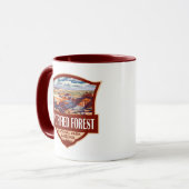 Petrified Forest National Park Illustratie Retro Mok (Voorkant links)