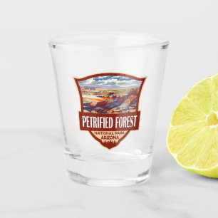 Petrified Forest National Park Illustratie Retro Shot Glas
