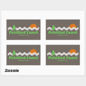 Petrified Forest National Park Retro Rechthoekige Sticker (Vel)