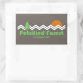Petrified Forest National Park Retro Rechthoekige Sticker (Tas)