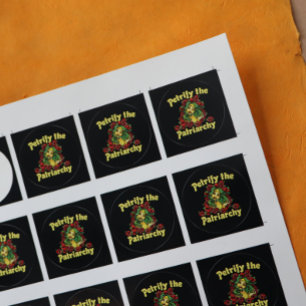 Petrify the Patriarchy feminist medusa Ronde Sticker