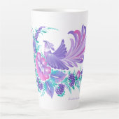 Petrikivka Ukrainienne Art. Aquarelles. Tasse latt (Devant)