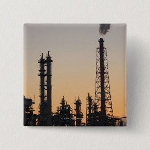Petrochemisch Plant Vierkante Button 5,1 Cm