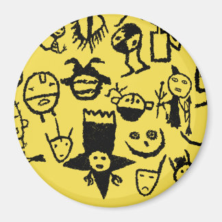 petroglyph-collecties maskers en -koppen magneet