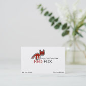 Petroglyph Fox Symbol - Red Fox Visitekaartje (Staand voorkant)