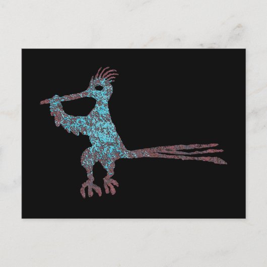 Petroglyph, New Mexico Road Runner Briefkaart (Voorkant)