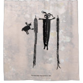 Petroglyph-paneel Douchegordijn (Voorkant)