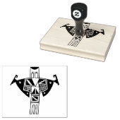 Petroglyph Shaman Rubber Design Stamp Tool Rubberstempel (Gestempeld)