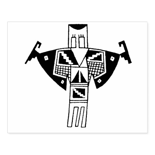 Petroglyph Shaman Rubber Design Stamp Tool Rubberstempel (Afrduk)