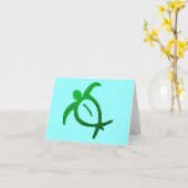 Pétroglyphe hawaïenne de Honu - carte (Fleur jaune)