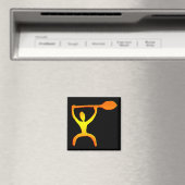 Petroglyphe Hawaiian Paddle Man - Magnet (In Situ (Lave-vaisselle))