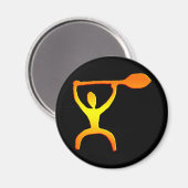 Petroglyphe Hawaiian Paddle Man - Magnet (Recto/Verso)