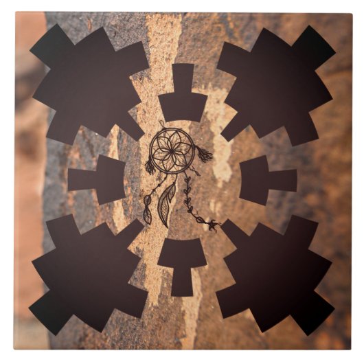 Petroglyphe Sud-Ouest Carreaux en céramique amérin (Devant)