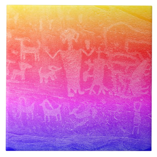 Pétroglyphe Sud-Ouest Carreaux en céramique fluore (Devant)