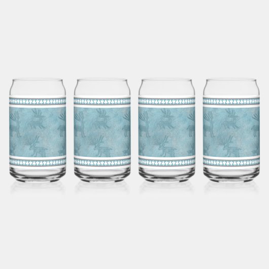 Petroglyphes de cerfs d'hiver du sud-ouest Bleu et (Recto)