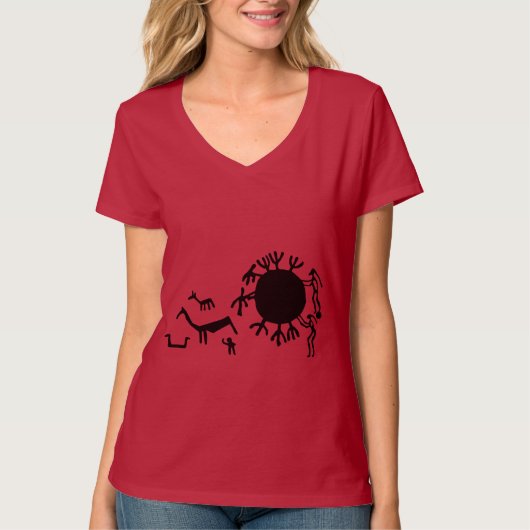 Petroglyphes Rock Carvages en T-shirt Tanum (Devant)