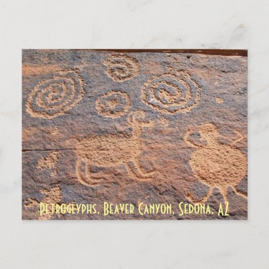 Petroglyphs, Beaver Canyon, Sedo... Briefkaart (Voorkant)