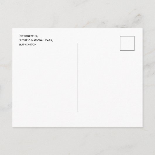 Petroglyphs, Olympic National Park, Washington Briefkaart (Achterkant)