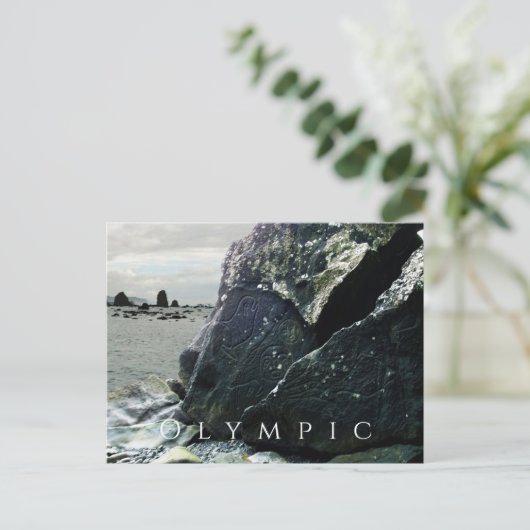 Petroglyphs, Olympic National Park, Washington Briefkaart (Staand voorkant)