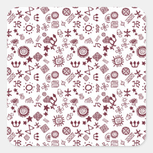 Petroglyphs Rock Art Symbols on Vierkante Sticker