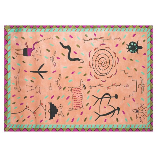 Petroglyphs Tablecloth Tafelkleed (Voorkant (Horizontaal))