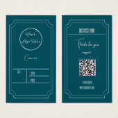 Petrol bleu avec logo boutique étiquette de prix (Devant & derrière)