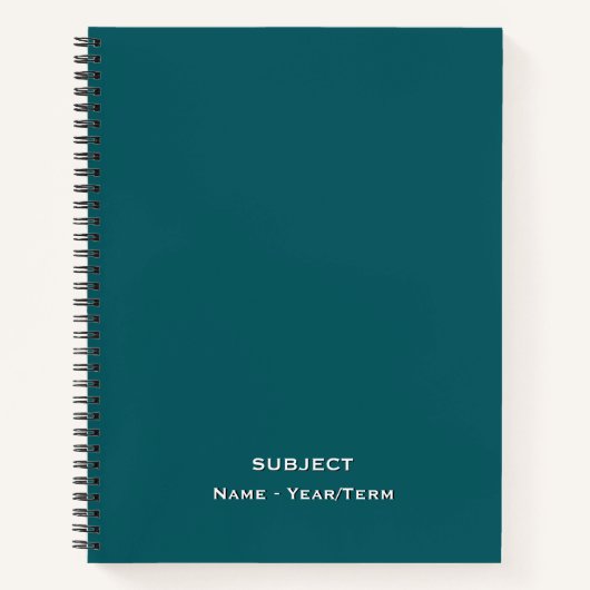 Petrolblauw Notitieboek (Voorkant)