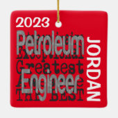 Petroleum Engineer Extraordinaire CUSTOM Keramisch Ornament (Achterkant)