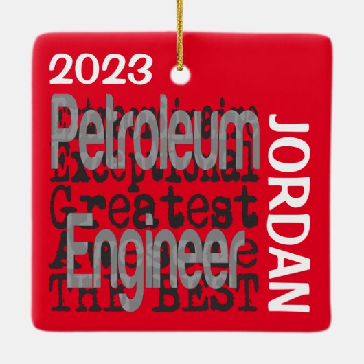 Petroleum Engineer Extraordinaire CUSTOM Keramisch Ornament (Achterkant)
