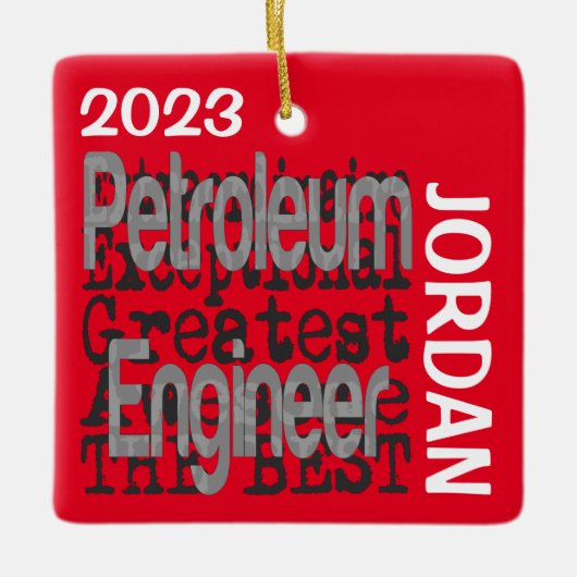 Petroleum Engineer Extraordinaire CUSTOM Keramisch Ornament (Voorkant)