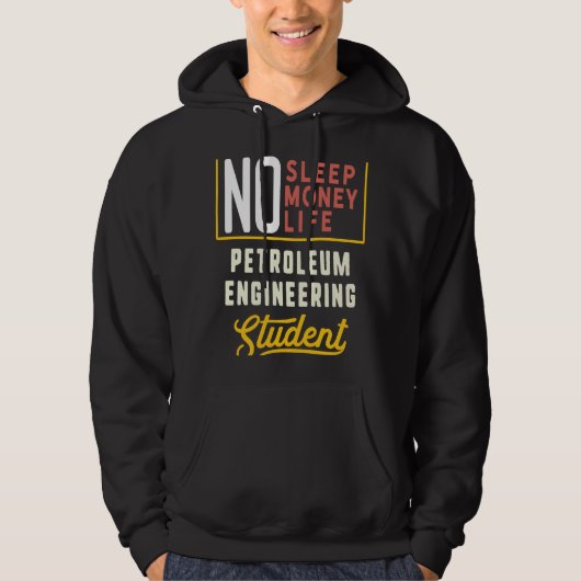 Petroleum Engineering Major Studen Afstuderen Hoodie (Voorkant)