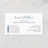 Petroleumether Blue Influencer Content Creator Fot Visitekaartje (Voorkant)