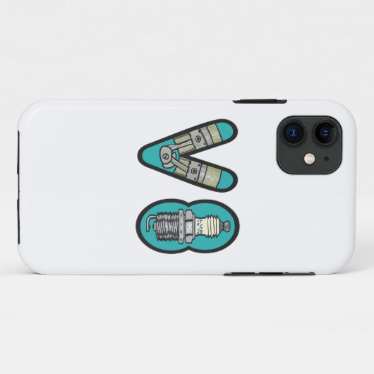 Petrolhead V8 Auto Enthusiast Case-Mate iPhone Case (Achterkant (horizontaal))