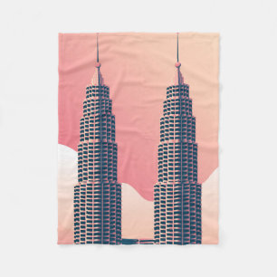 Petronas Tower in Kuala Lumpur Fleece Deken